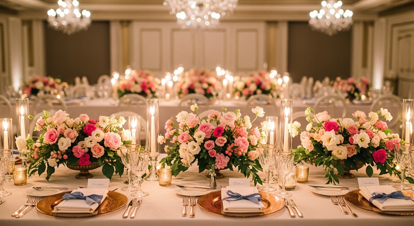 Floral Runner Centerpieces