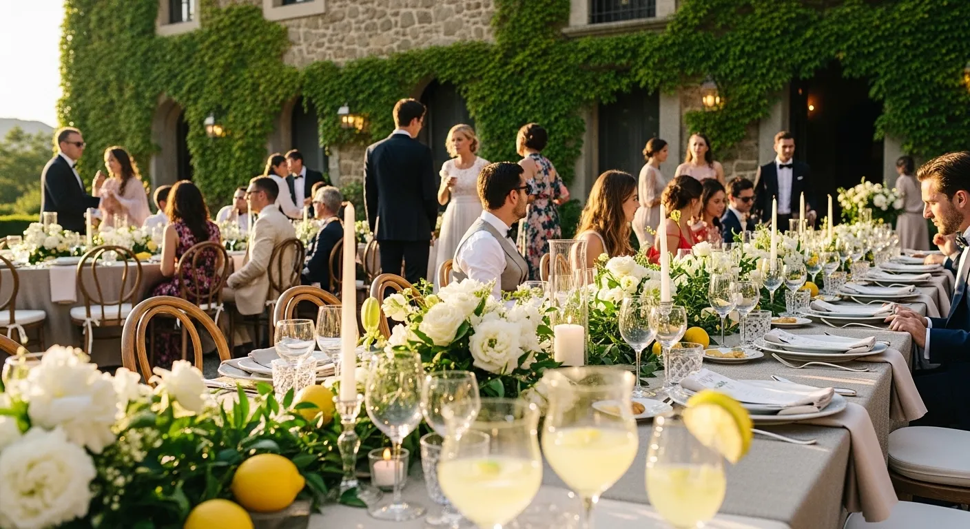 Lemon themed wedding table decor
