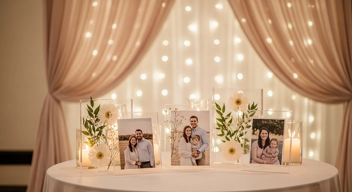 floating photo frame display