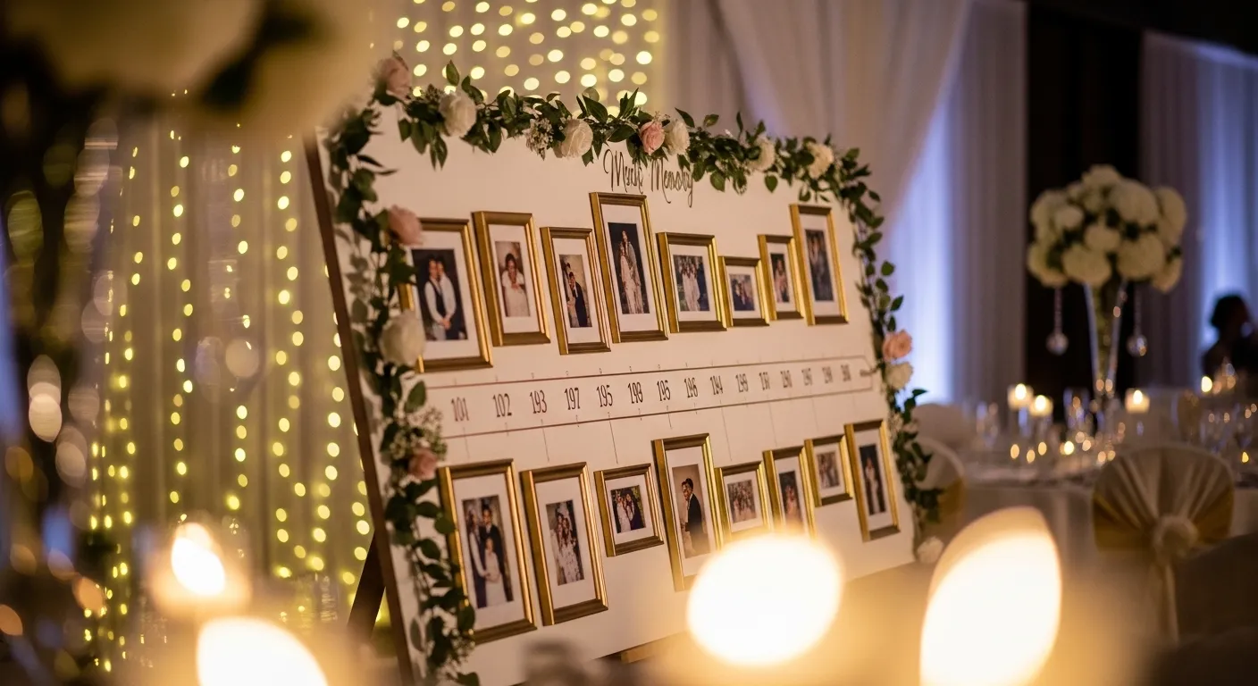 family photo timeline board