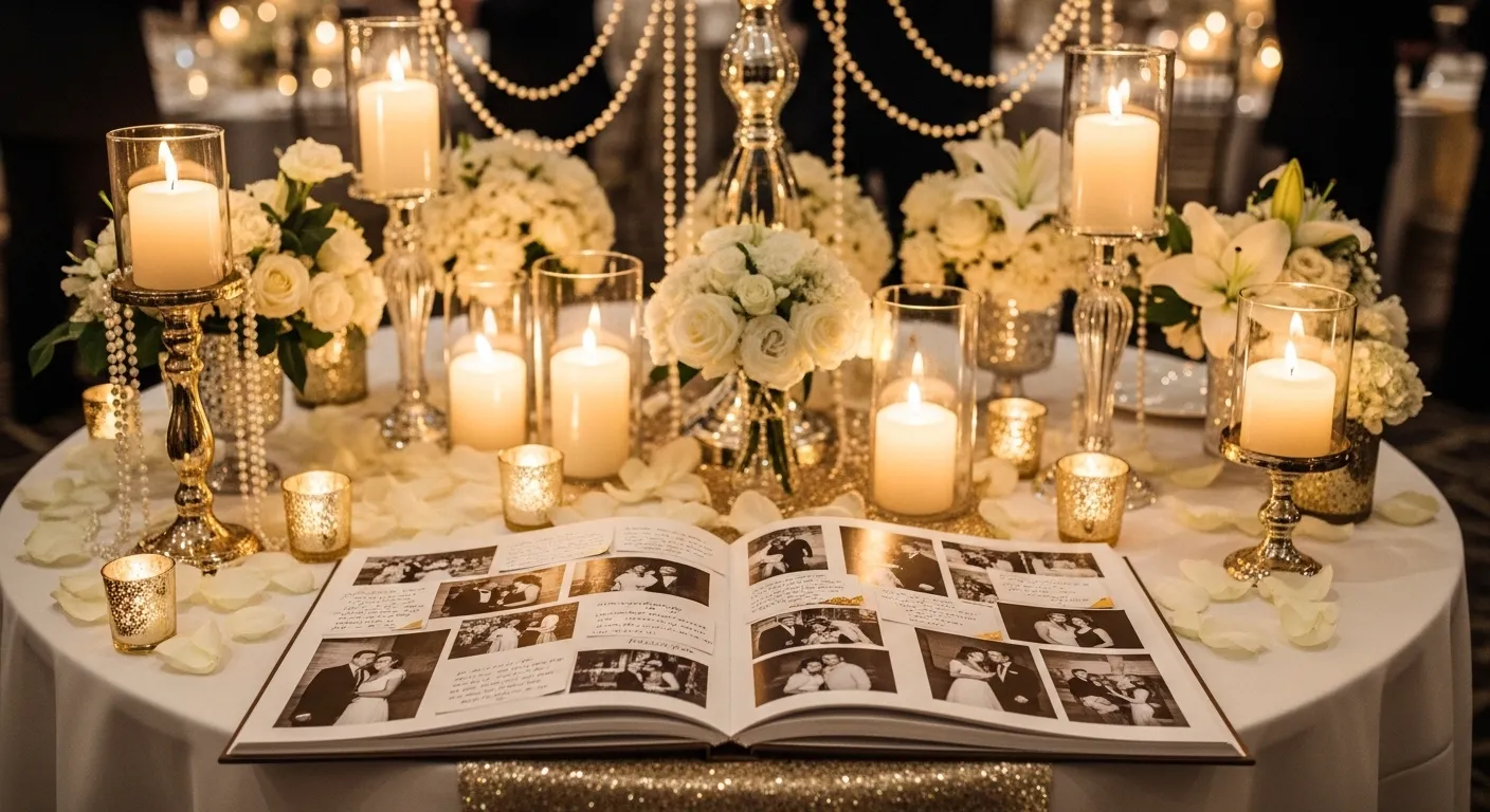 memory book guest table