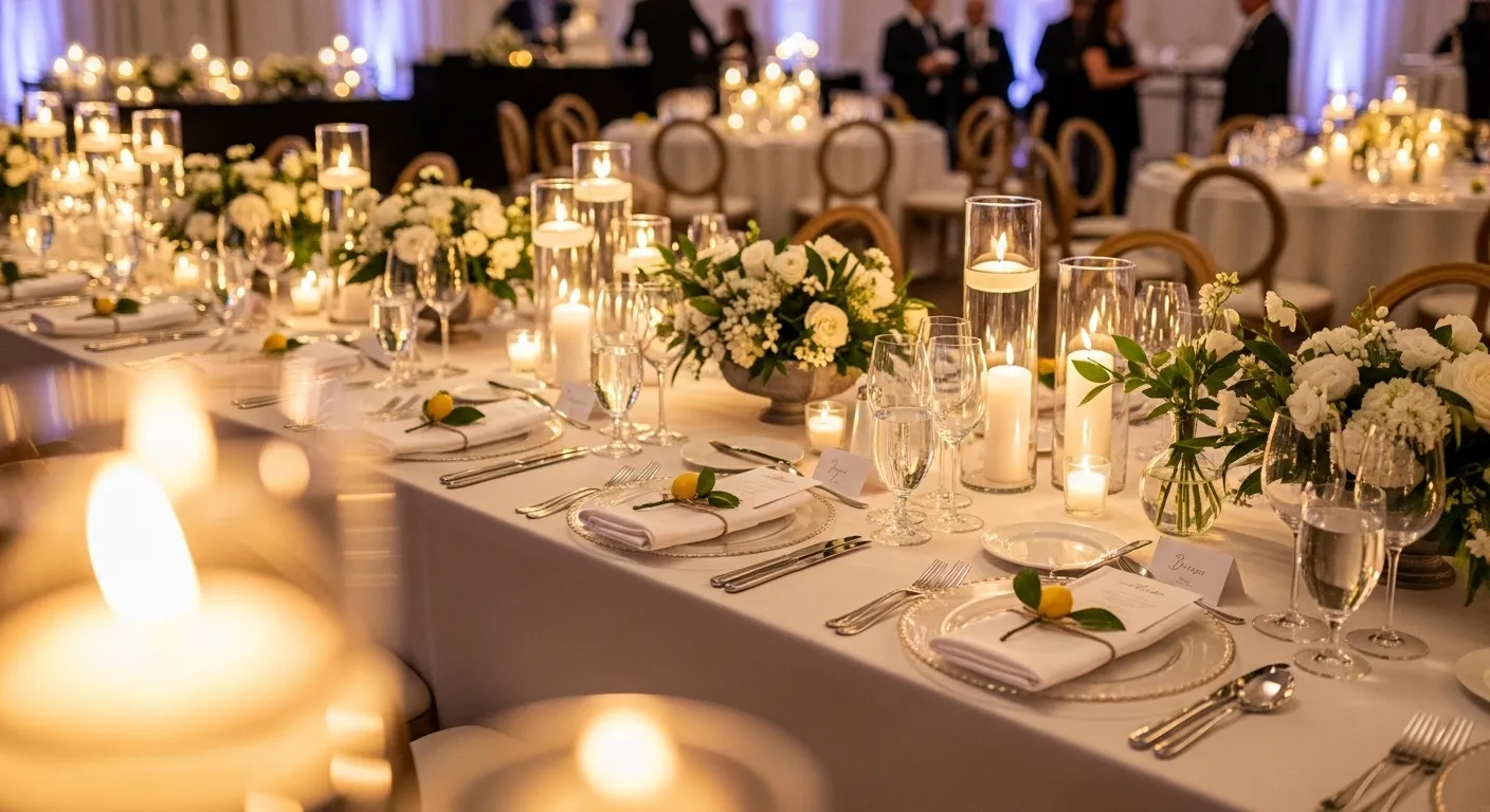 lemon blossom wedding table detail