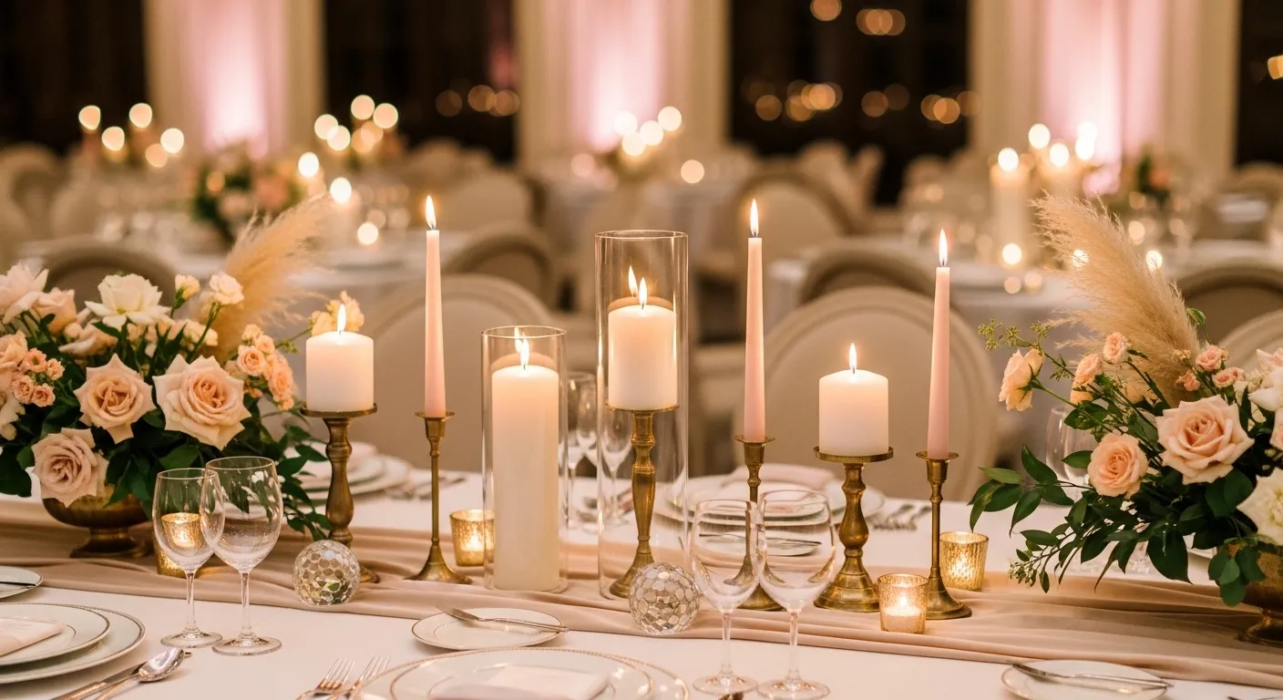 soft candle tribute display