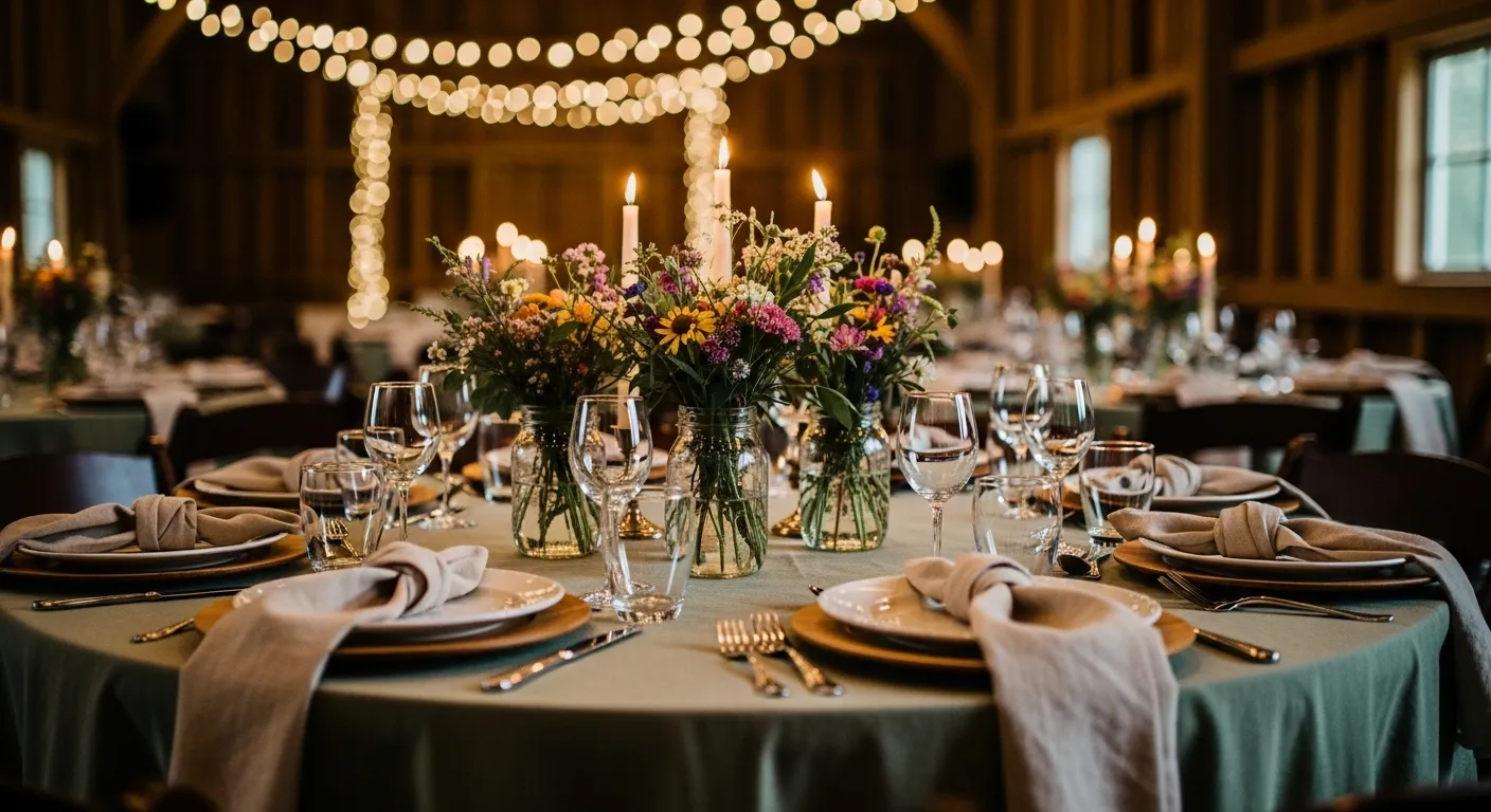 wildflower mason jar centerpiece